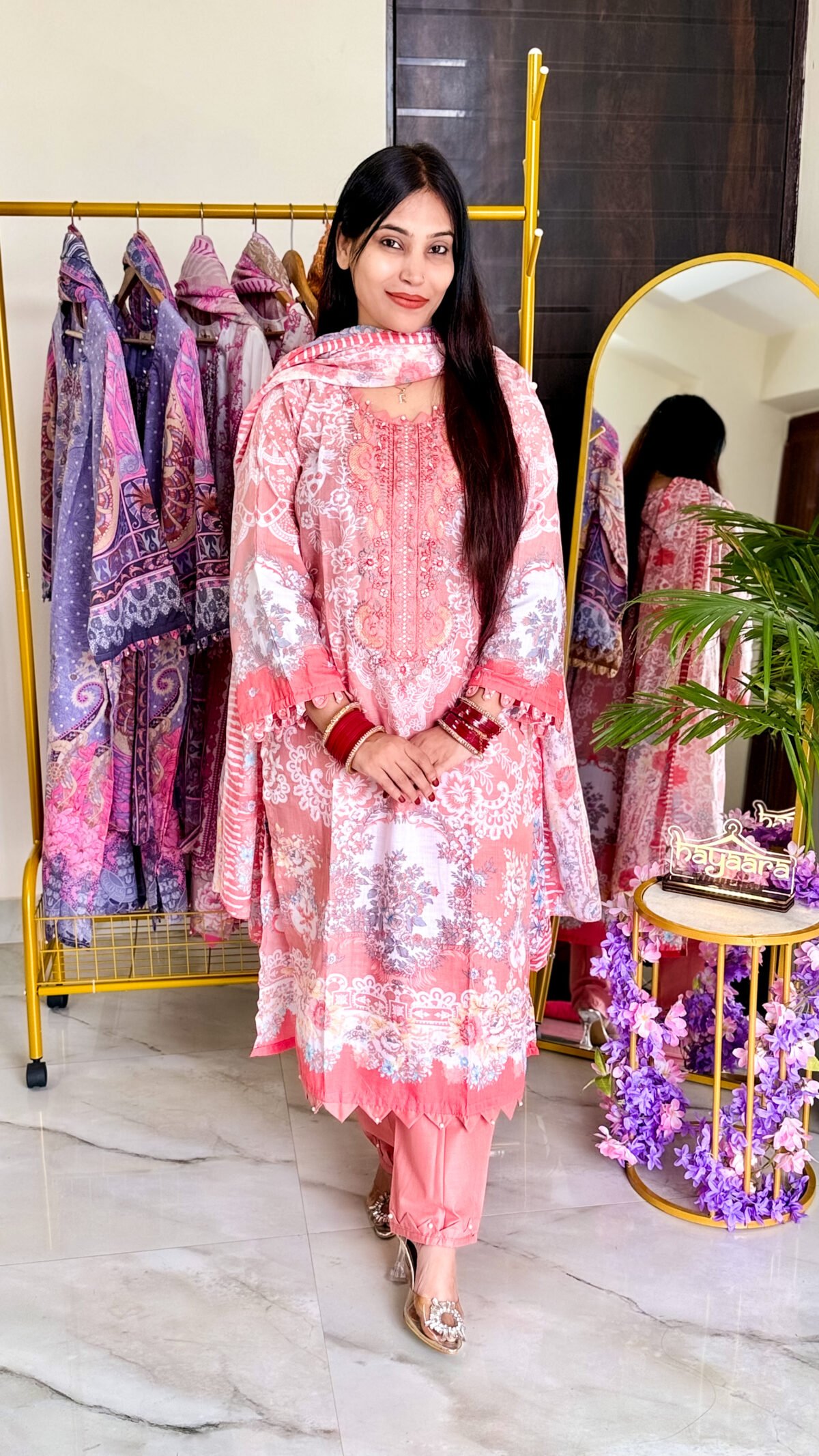 Pakistani Casual Fit 004 by Ayeza Attire – Elegant Cotton Outfit from Hayaara